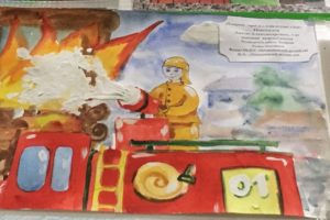 «Один миг из жизни спасателя-пожарного»-творческий конкурс для детей